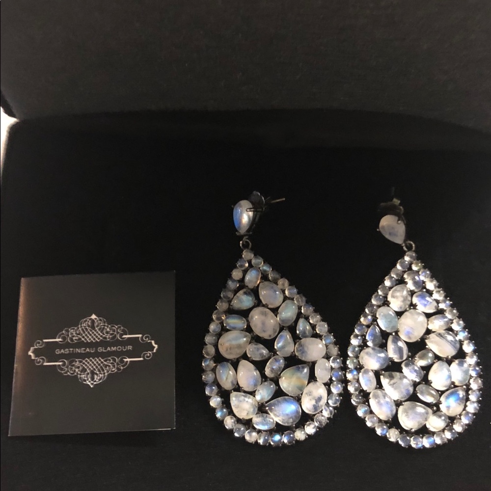 Opal earrings vintage style